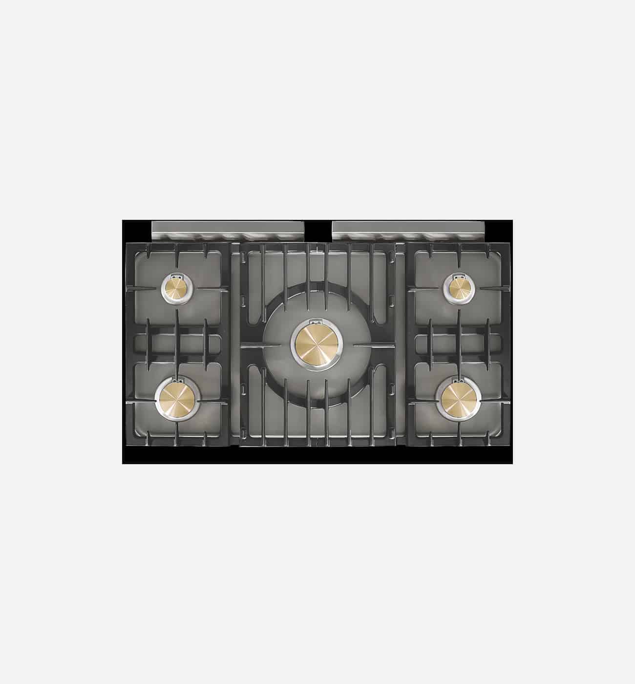 Cluny Gas Top Lacanche LG1052CTSSA 100cm Classic Cluny Stainless Steel & Brass Dual Fuel Range Cooker - Image 3