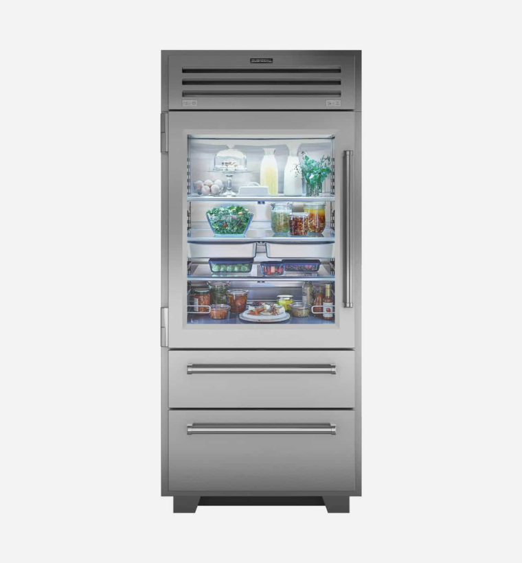 Sub-Zero ICBPRO3650G 91.4cm Fully Integrated Fridge Freezer With Glass Door