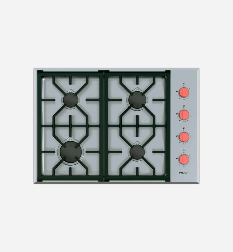 Wolf ICBCG304PS 76.2cm Stainless Steel Gas Cooktop Hob