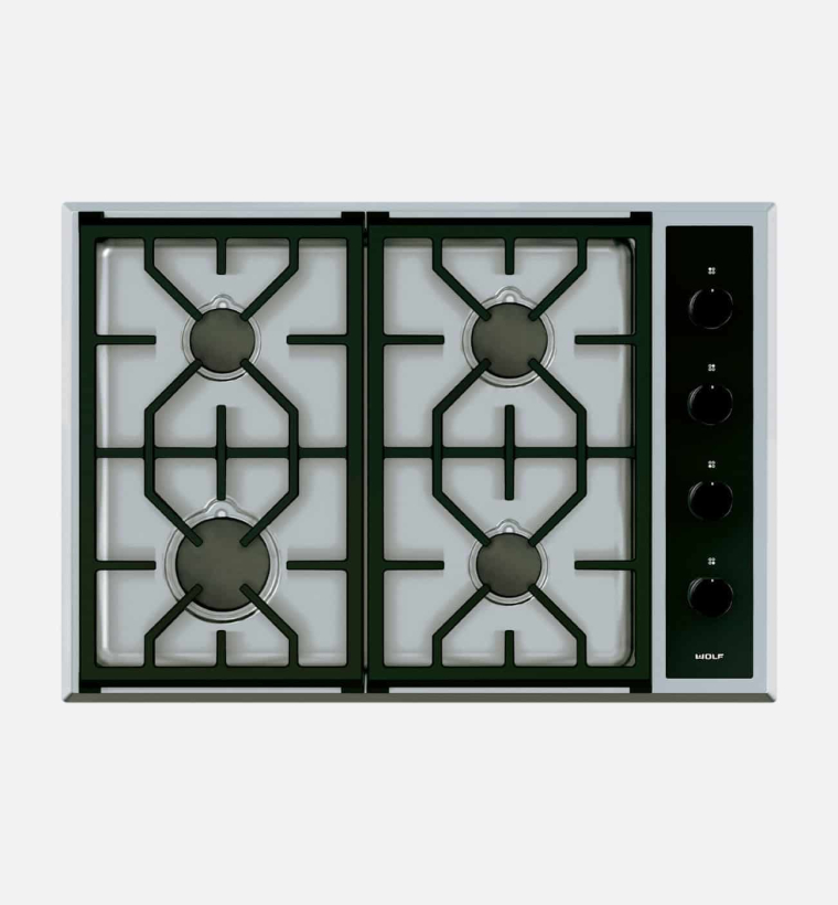 Wolf ICBCG304TS 76.2cm Transitional Stainless Steel Gas Cooktop Hob