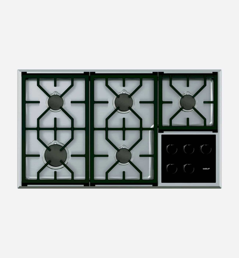 Wolf ICBCG365TS 91.4cm Transitional Stainless Steel Gas Cooktop Hob