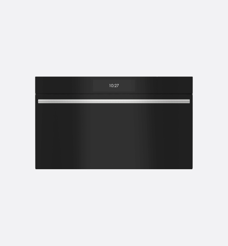 Wolf ICBCSO3050CMBT 76.2cm M Series Black Glass Handle Fully Integrated Convection Steam Oven