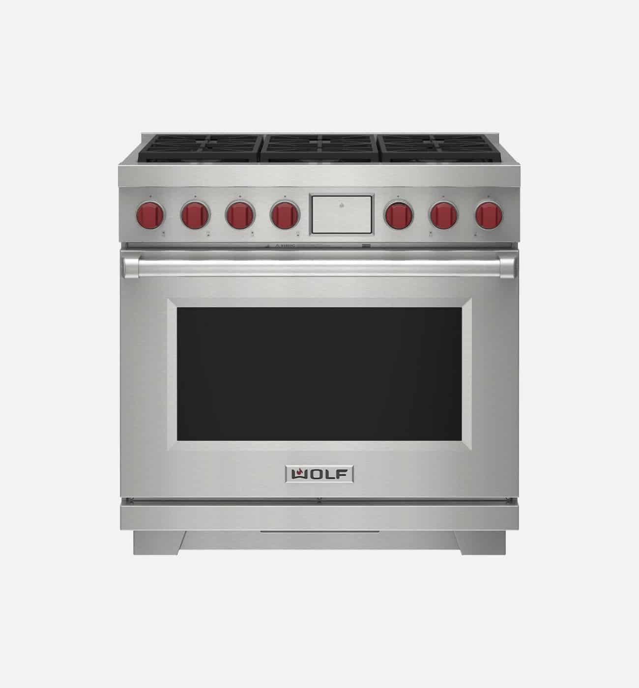 Wolf ICBDF36650SP 91.1cm Stainless Steel Dual Fuel Range Cooker Wolf ICBDF36650SP 91.1cm Stainless Steel Dual Fuel Range Cooker