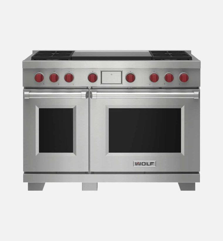 Wolf ICBDF48450DGSP 121.6cm Stainless Steel Dual Fuel Range Cooker