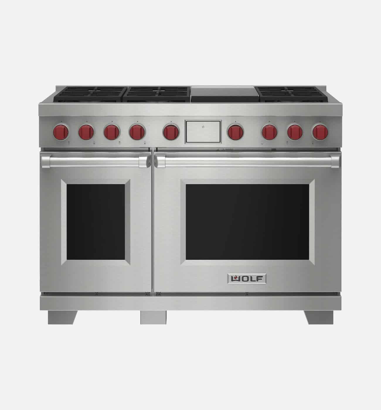 Wolf ICBDF48650GSP 121.6cm Stainless Steel Dual Fuel Range Cooker Wolf ICBDF48650GSP 121.6cm Stainless Steel Dual Fuel Range Cooker