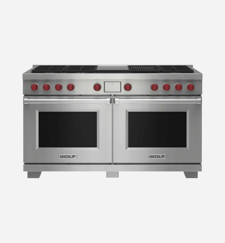 Wolf ICBDF60650CGSP 152.1cm Stainless Steel Dual Fuel Range Cooker