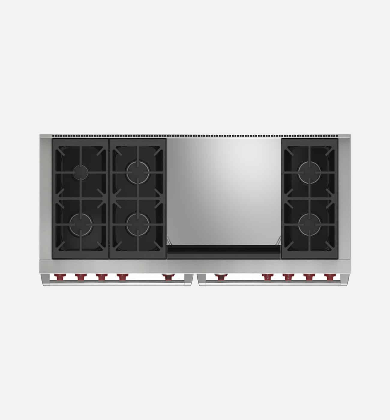Wolf ICBDF60650DGSP 152.1cm Stainless Steel Dual Fuel Range Cooker Image 2 Wolf ICBDF60650DG/S/P 152.1cm Stainless Steel Dual Fuel Range Cooker - Image 2