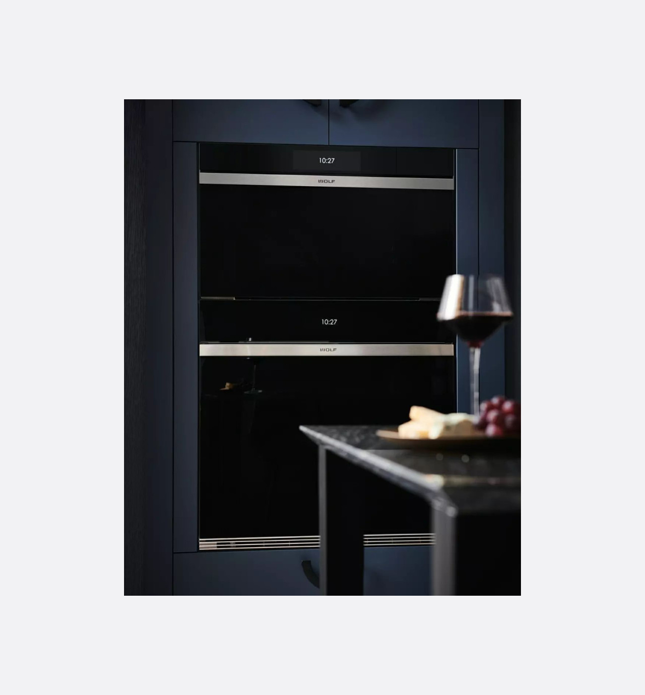 Wolf ICBDO3050CMB 75.9cm M Series Black Glass Fully Integrated Double Oven Img3 Wolf ICBDO3050CM/B 75.9cm M Series Black Glass Fully Integrated Double Oven - Image 3