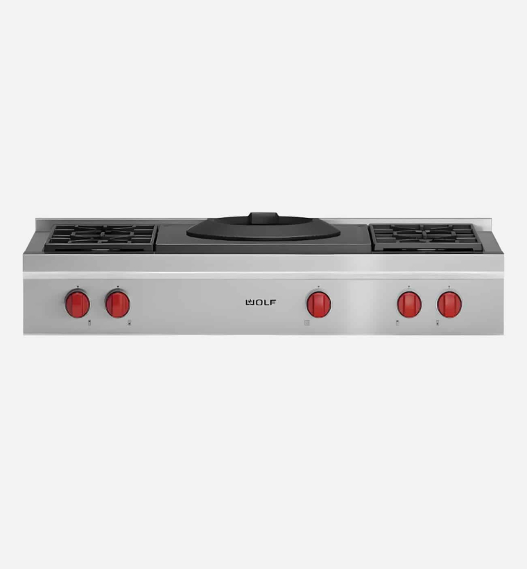 Wolf ICBSRT484W 121.6cm Stainless Steel Sealed Range Top Gas Burner
