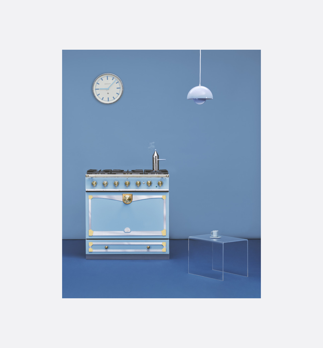 220623LaCornue3233 Horloge La Cornue Cornufé 90 Albertine Dual Fuel Range Cooker - Image 4