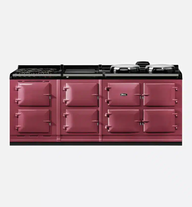 AGA R7 Series 210 Electric Cooker With Twin Hotplates. Warming Plate & Gas Hob Raspberry
