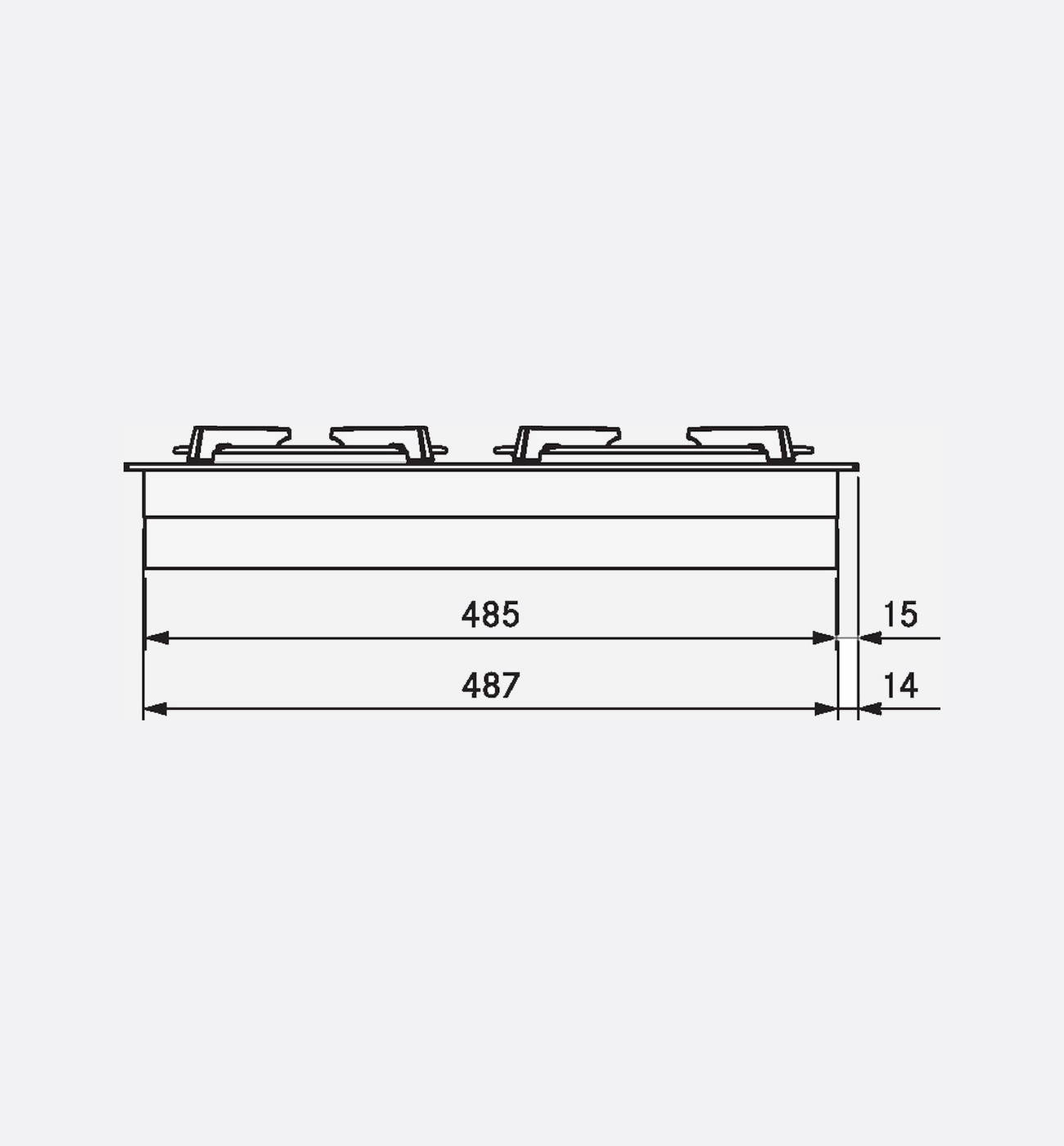 BORA CKG 32.7cm Black Classic 2 Burner Domino Gas Hob Img2 BORA CKG 32.7cm Black Classic 2 Burner Domino Gas Hob - Image 3