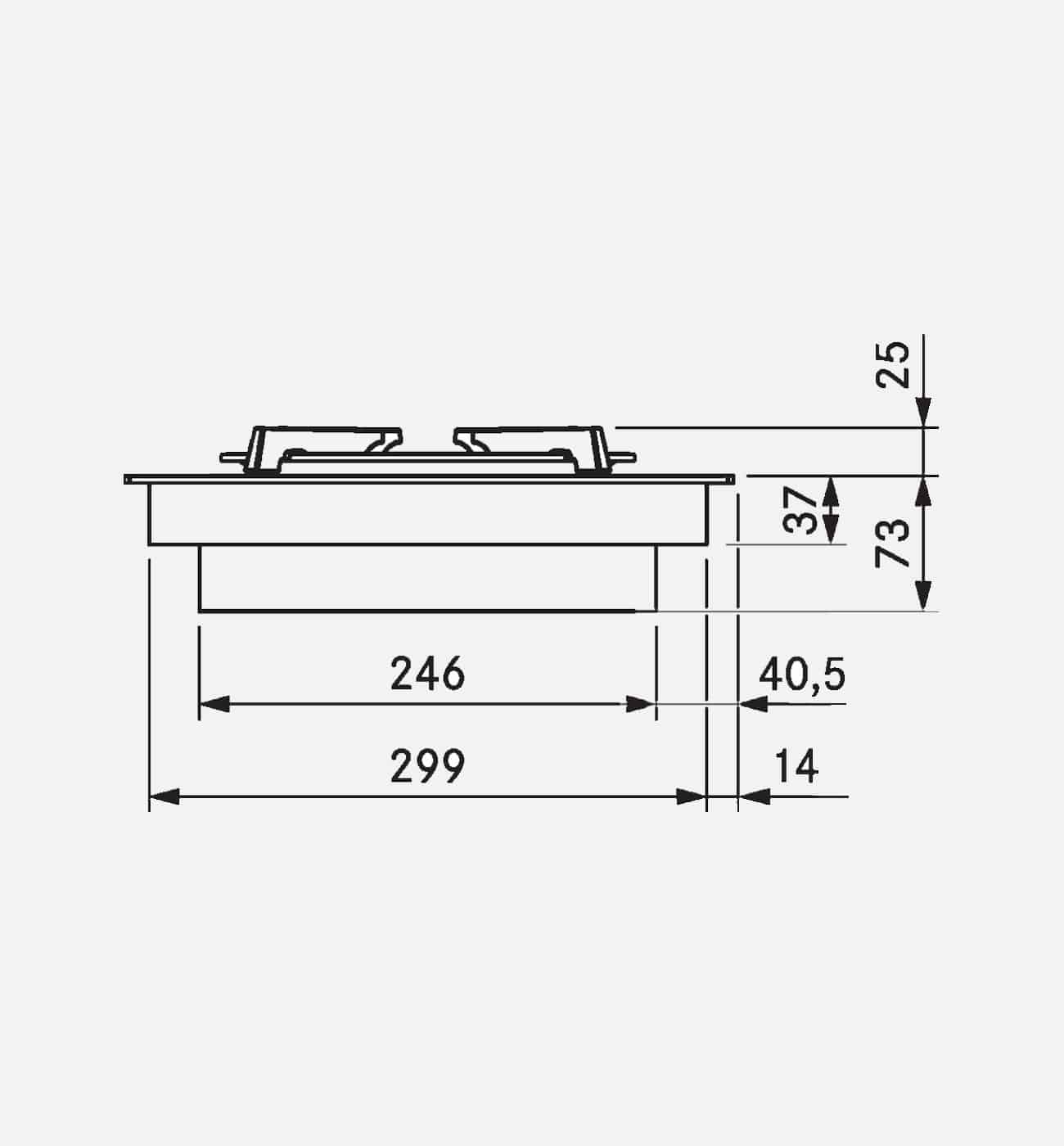 BORA CKG 32.7cm Black Classic 2 Burner Domino Gas Hob Img3 BORA CKG 32.7cm Black Classic 2 Burner Domino Gas Hob - Image 2