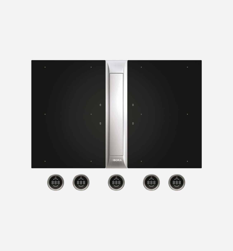 BORA PKAS3FI Stainless Steel & Black Hood & Cooktop Set