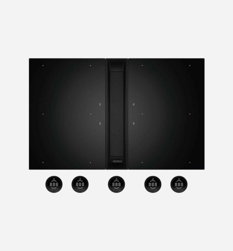 BORA PKAS3FIAB Black Hood & Cooktop Set