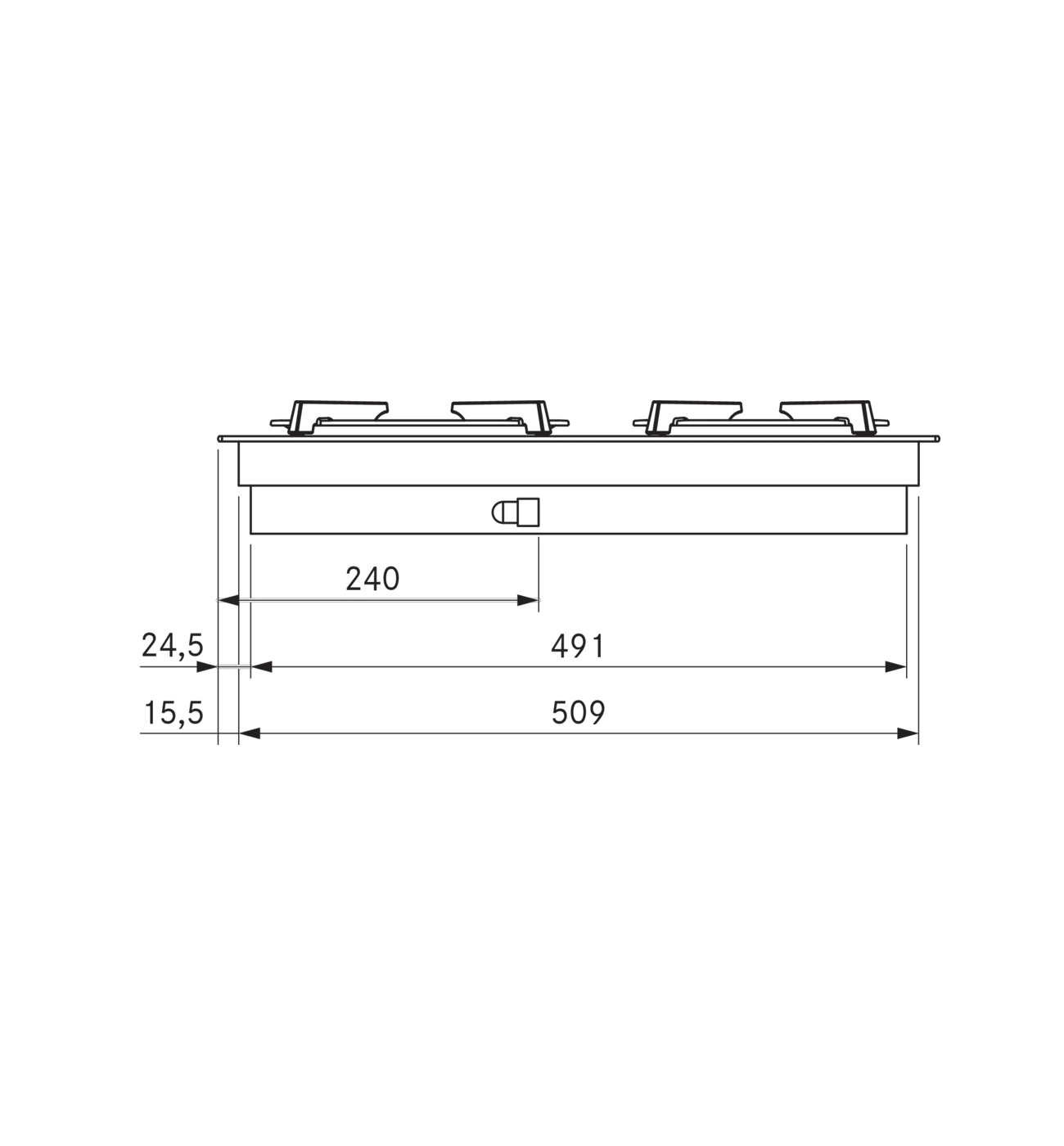 BORA PKG3 37cm Black Professional 3.0 Pro Gas Cooktop Hob Img6 BORA PKG3 37cm Black Professional 3.0 Pro Gas Cooktop Hob - Image 4