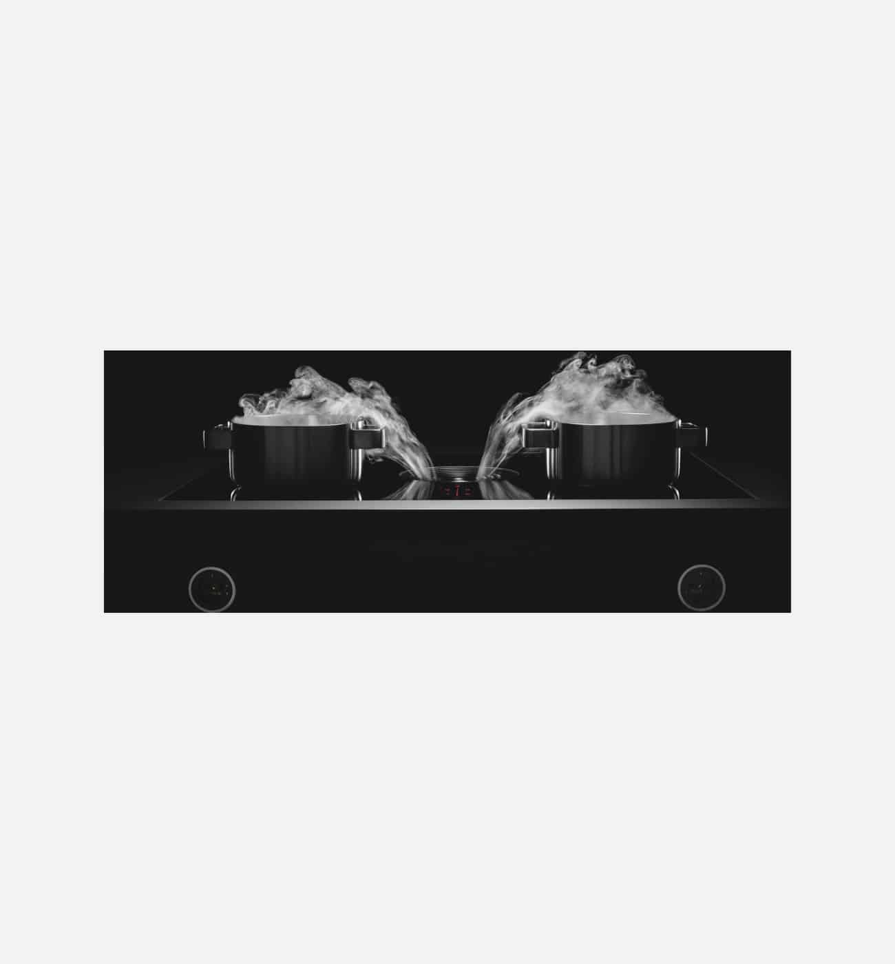 BORA PURA 76cm Black Pure Venting Induction Hob Img3 BORA PURA 76cm Pure Black Venting Induction Hob - Externally Ducted - Image 2