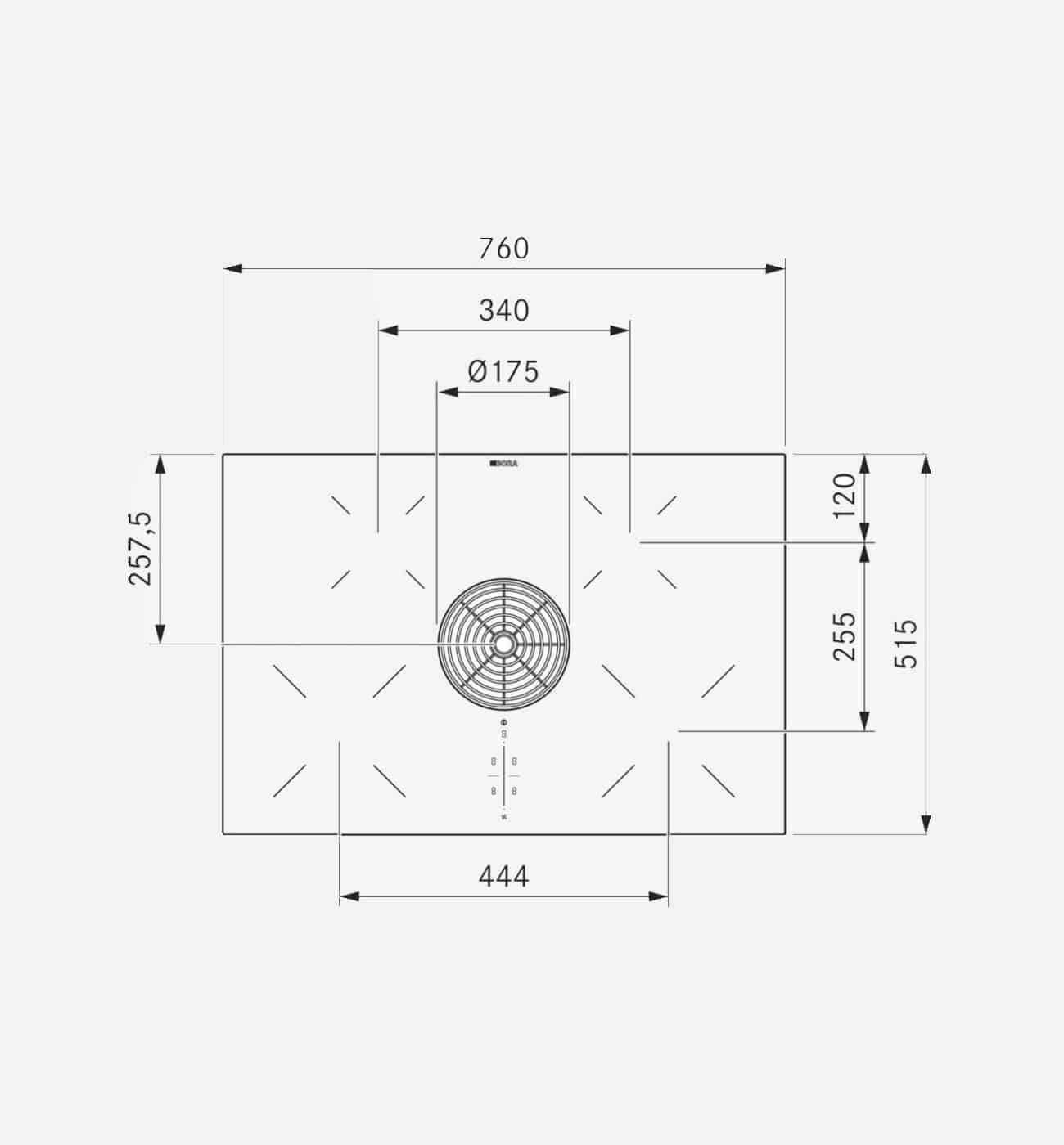 BORA PURA 76cm Black Pure Venting Induction Hob Img5 BORA PURA 76cm Pure Black Venting Induction Hob - Externally Ducted - Image 4