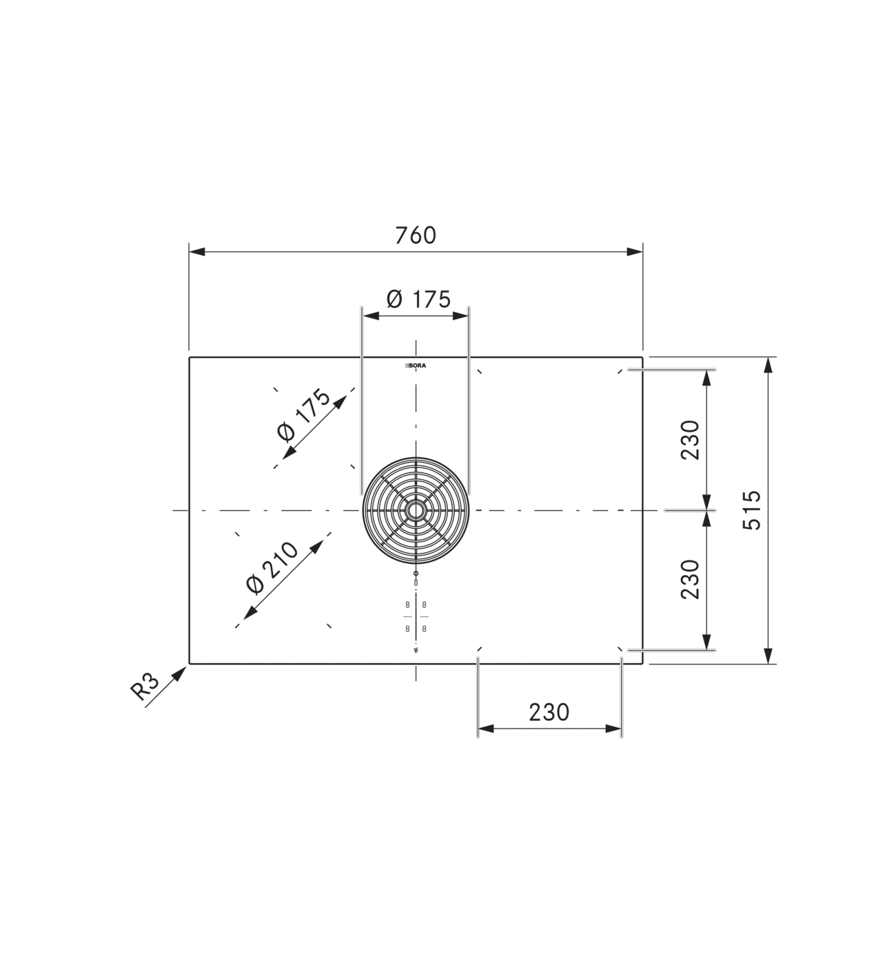 BORA PURMU M Pure 76cm Black Induction Hob Recirculating Img3 BORA PURMU M Pure 76cm Black Venting Induction Hob - Recirculated - Image 4