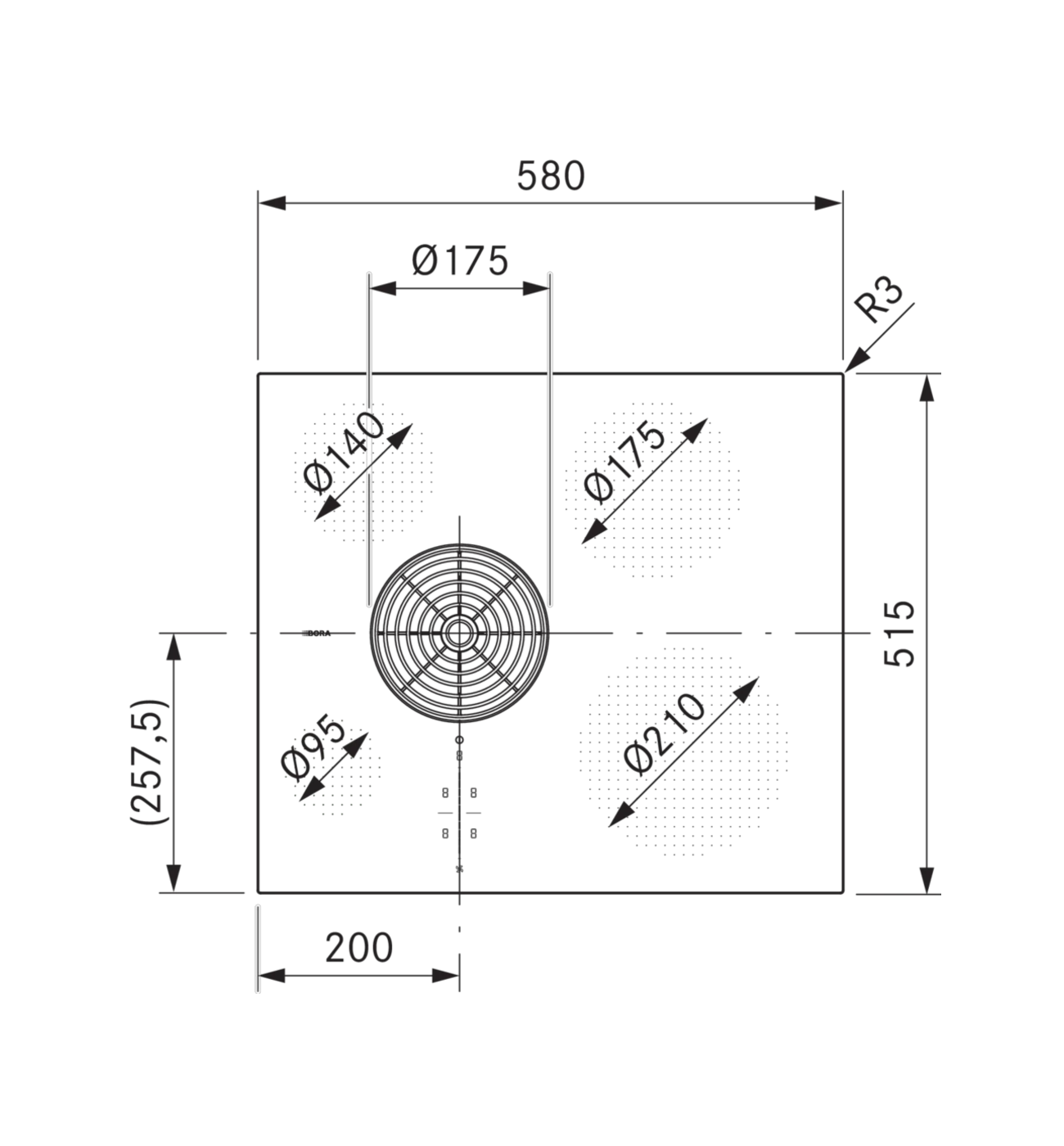 BORA PURSU 58cm S Pure Black Induction Venting Hob – Recirculating Img5 BORA PURSA 58cm S Pure Black Induction Venting Hob - Externally Ducted - Image 4