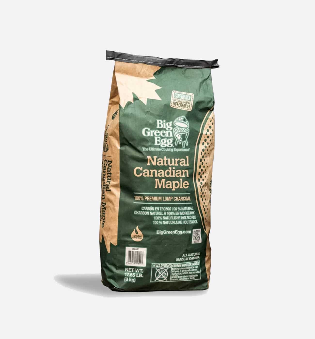 Big Green Egg 100% Natural Canadian Maple Lumpwood Charcoal Big Green Egg 100% Natural Canadian Maple Lumpwood Charcoal