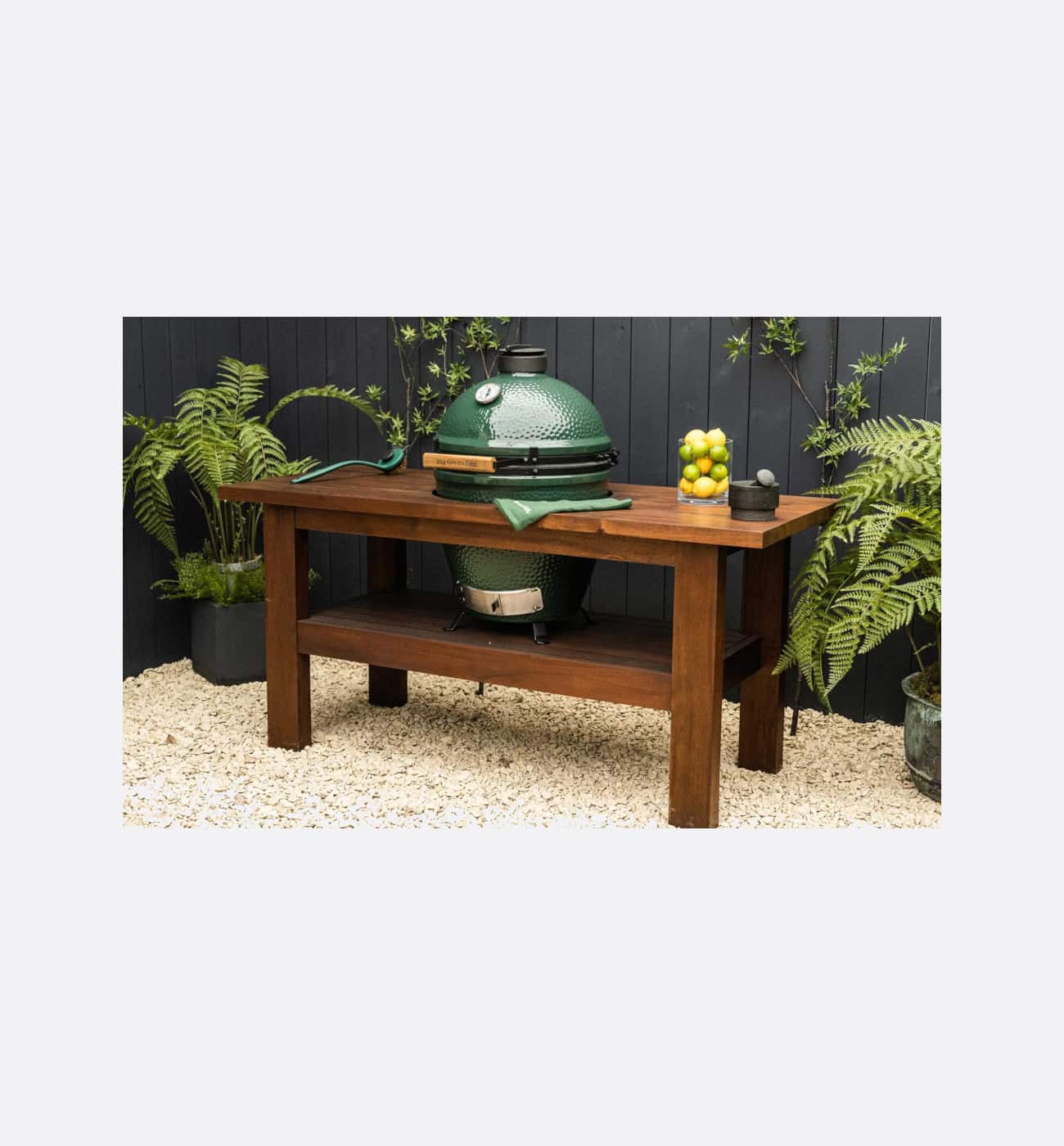 Big Green Egg ACL244 Premium Royal Mahogany Table Img3 Big Green Egg ACXL244 Extra Large Premium Royal Mahogany Table - Image 5
