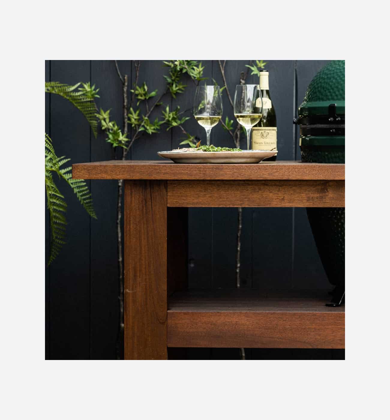 Big Green Egg ACL244 Premium Royal Mahogany Table Img5 Big Green Egg ACXL244 Extra Large Premium Royal Mahogany Table - Image 2