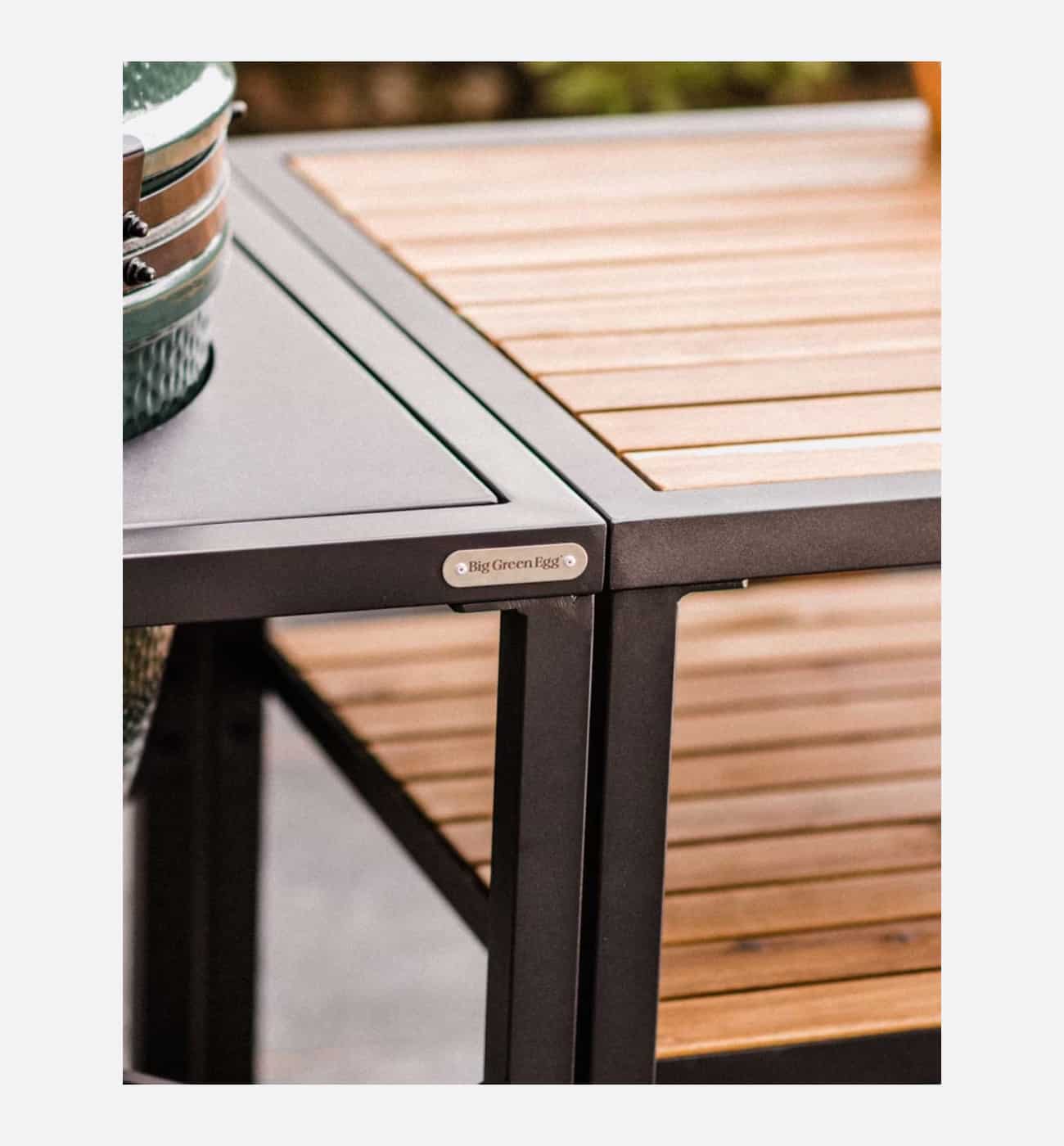 Big Green Egg ACL260 AWS Modular Nest, Expansion Frame And Acacia Shelves Img4 Big Green Egg ACL260-AWS Modular Nest, Expansion Frame and Acacia Shelves - Image 2