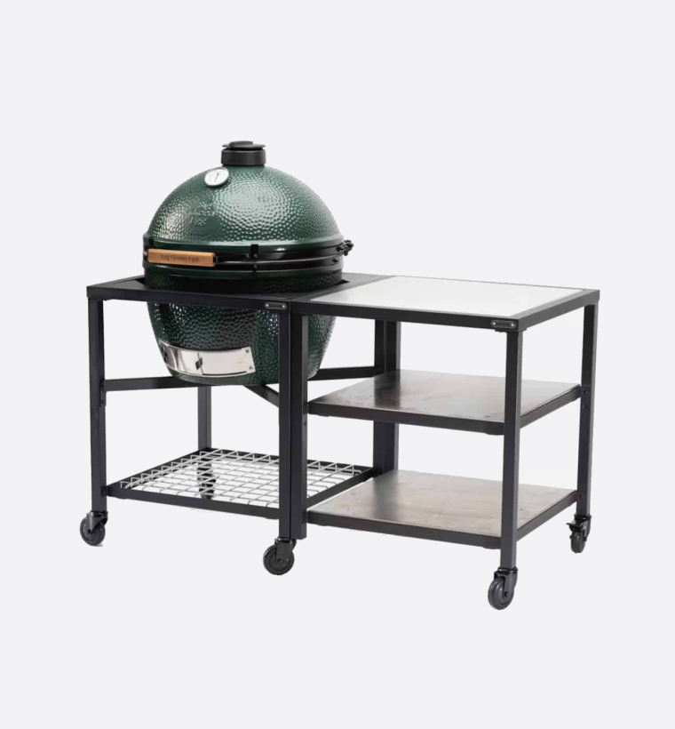 Big Green Egg Extra Large Modular Nest, Expansion Frame And Stainless Steel Shelves