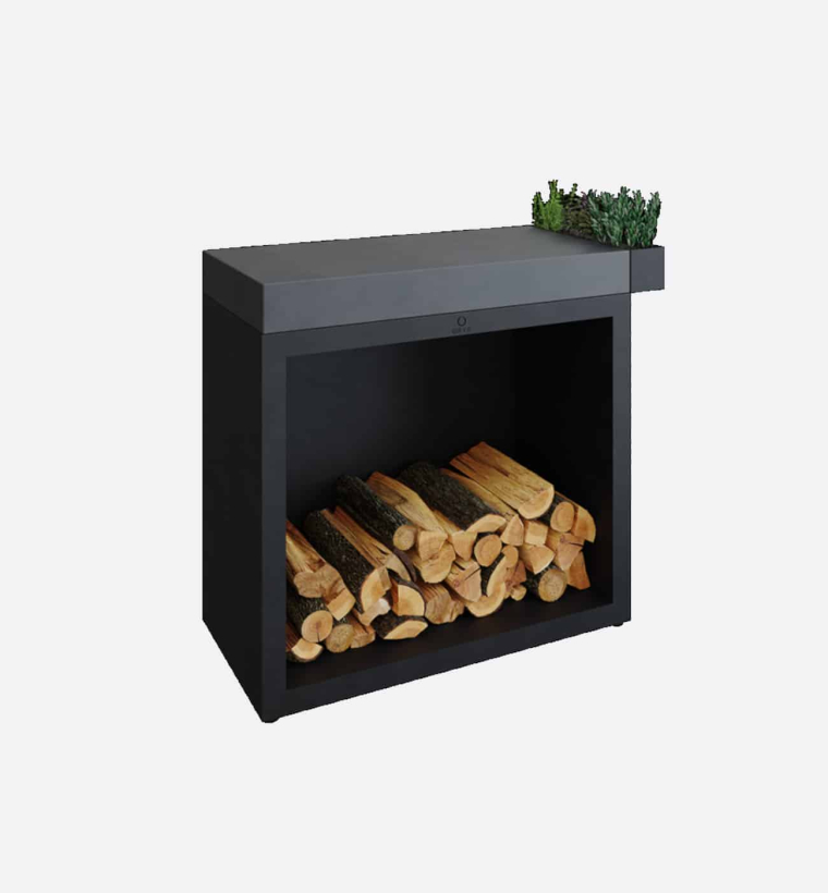OFYR Butcher Block Storage 90 Black Dark Grey Ceramic