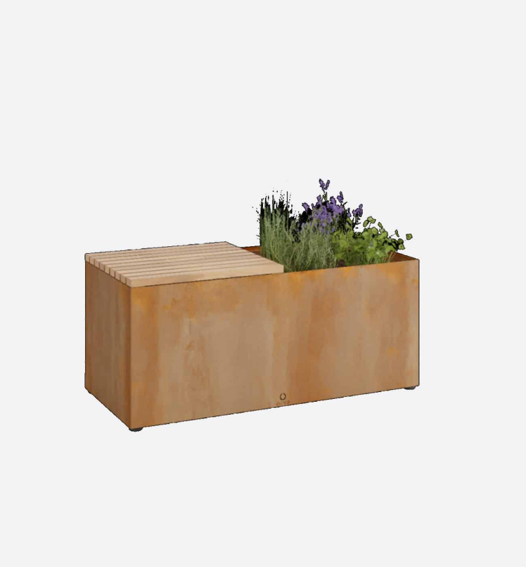OFYR Herb Garden Bench Corten
