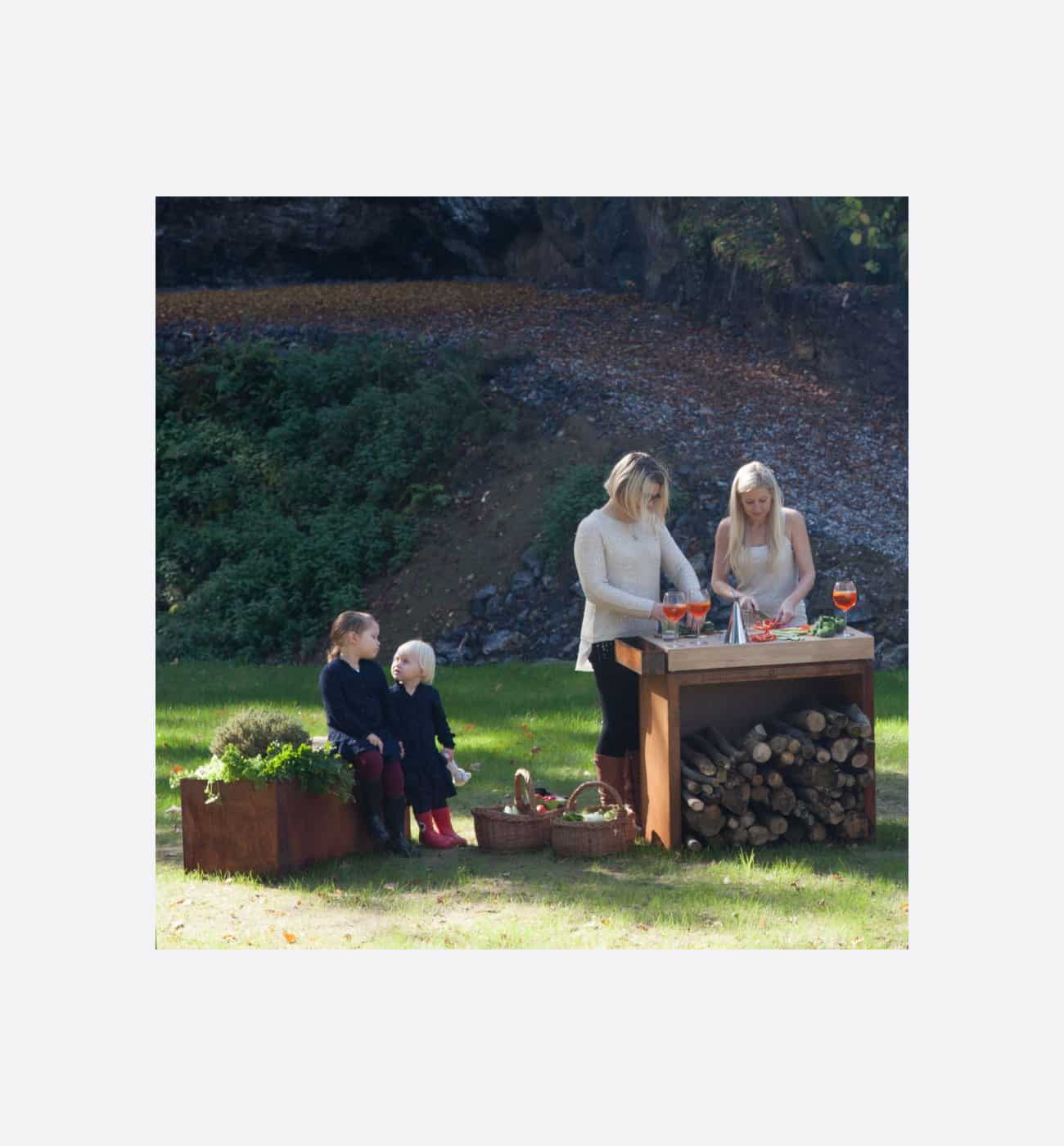 OFYR Herb Garden Bench Corten Img4 OFYR Herb Garden Bench Corten - Image 3