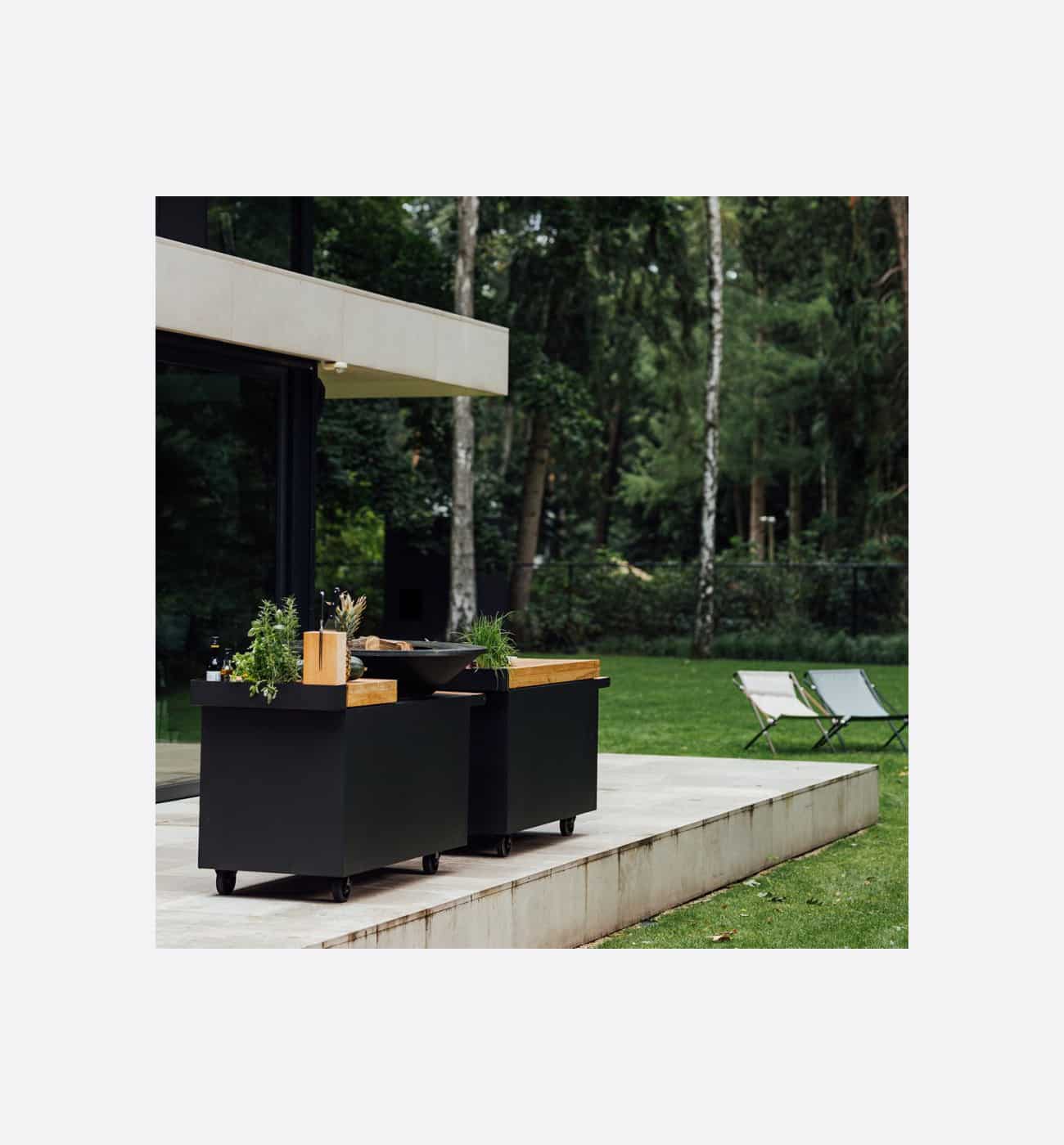 OFYR Mise En Place Table Black 135 PRO Teak Wood Img3 OFYR Mise en Place Table Black 135 PRO Teak Wood - Image 5