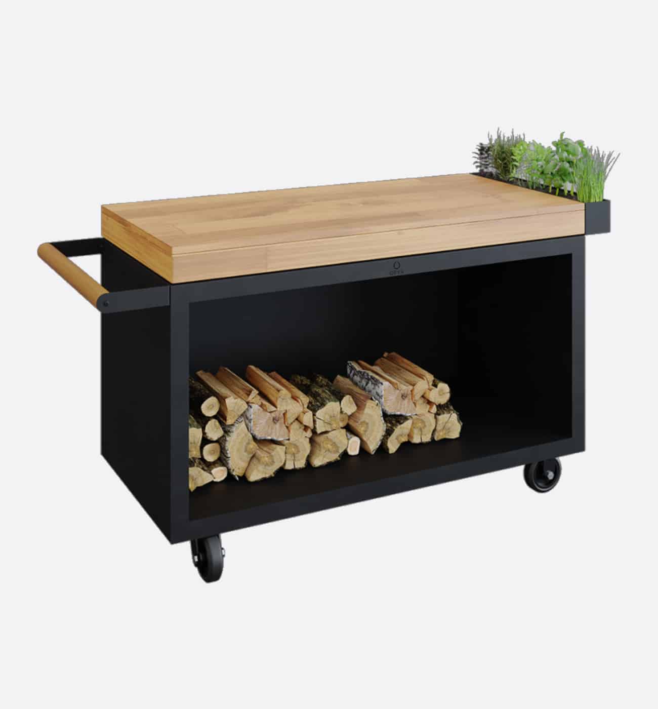 OFYR Mise En Place Table Black 135 PRO Teak Wood OFYR Mise en Place Table Black 135 PRO Teak Wood