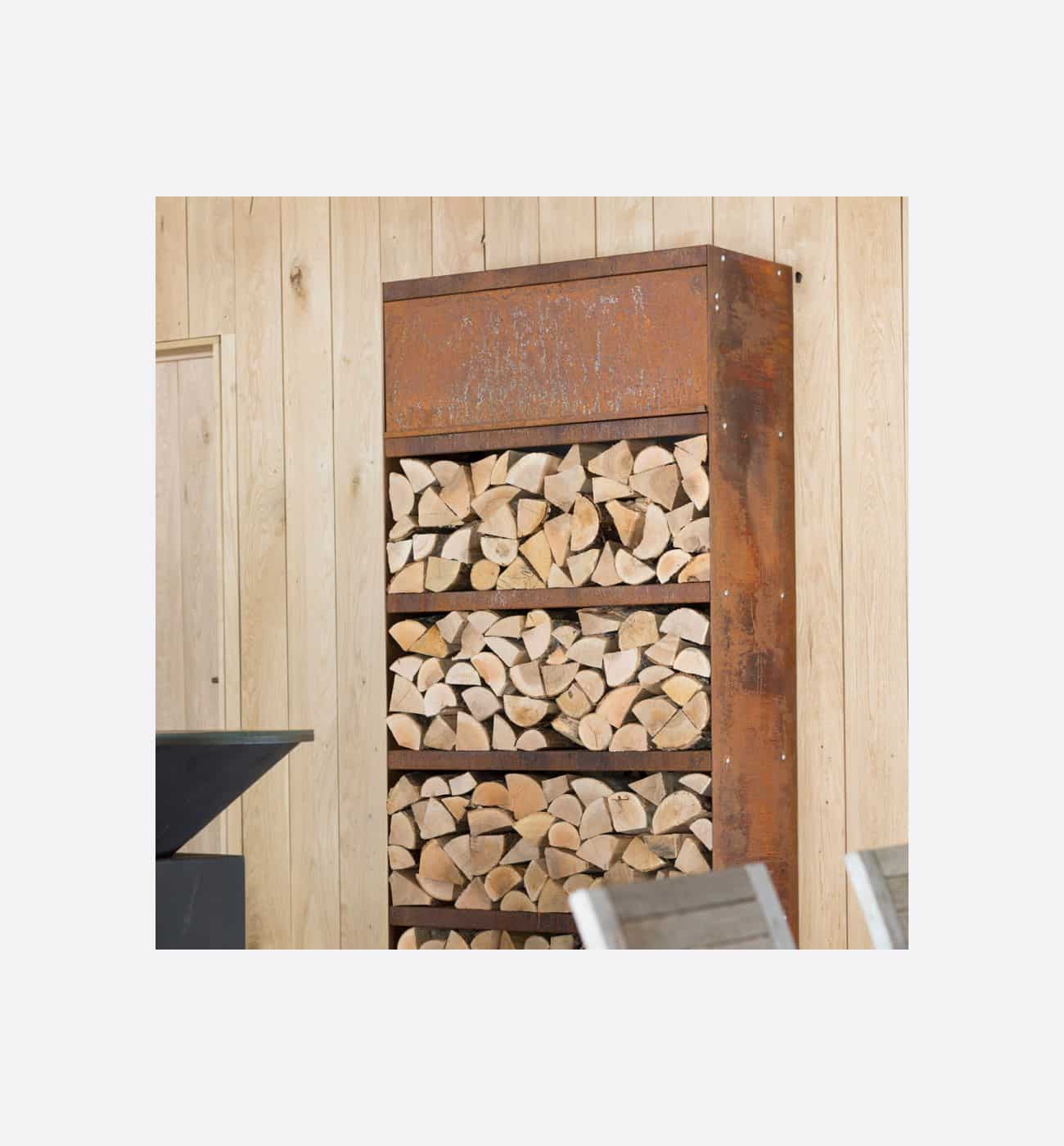 OFYR Wood Storage Corten 100 Img2 OFYR Wood Storage Corten 100 - Image 2