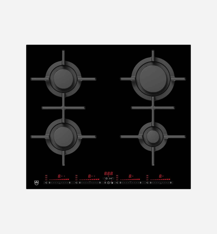 V Zug GAS641GSAZ 60cm BlackDesign Natural Gas Hob