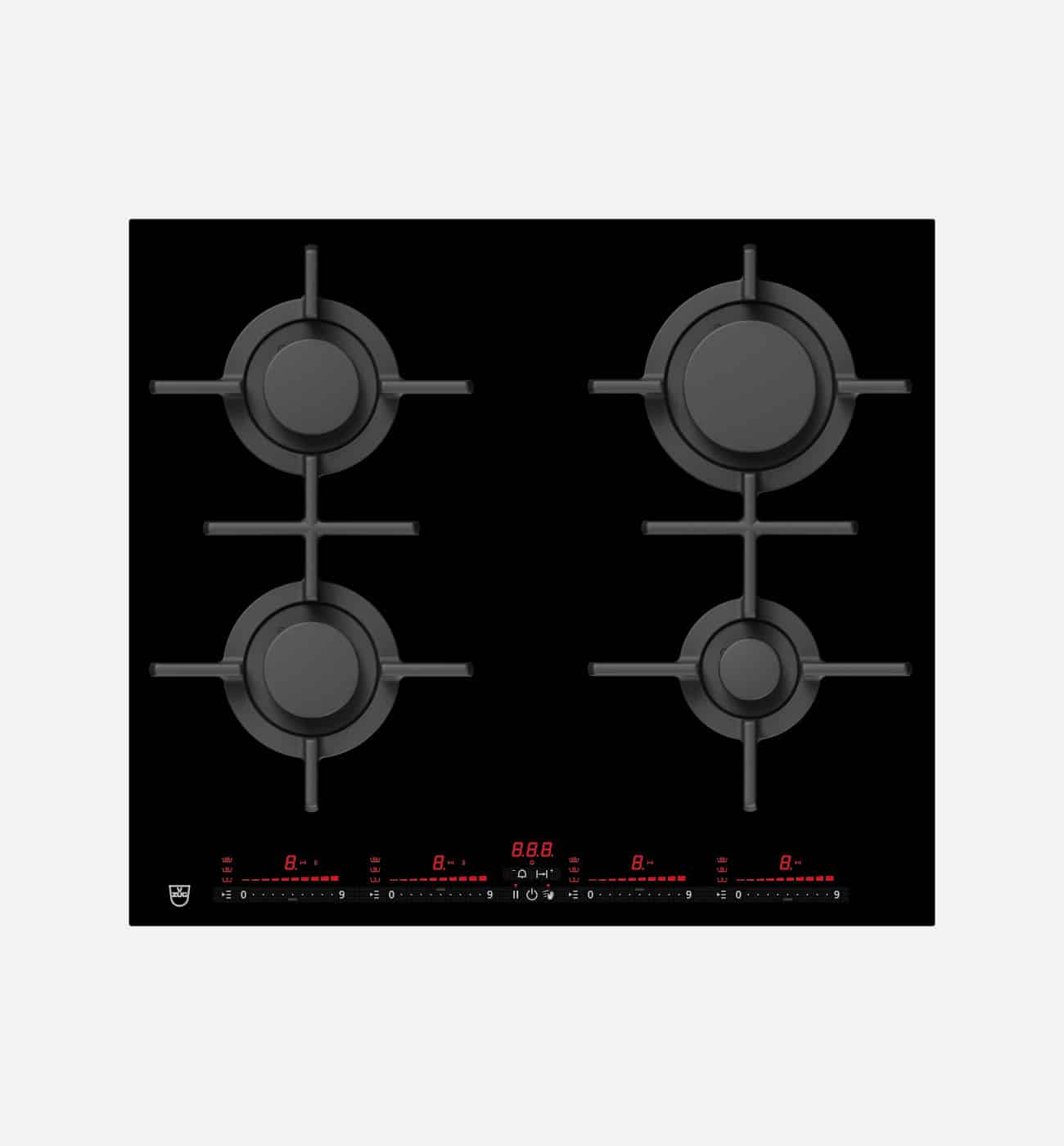 V Zug GAS641GSAZ 60cm BlackDesign Natural Gas Hob V Zug GAS641GSAZ 60cm BlackDesign Natural Gas Hob