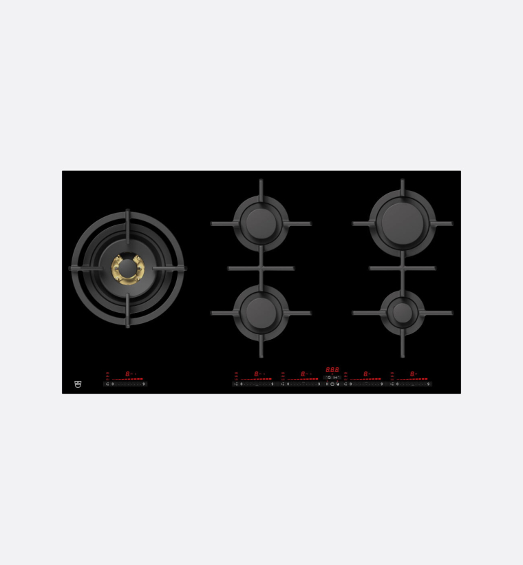 V Zug GAS951GSAZ 90cm BlackDesign Natural Gas Hob