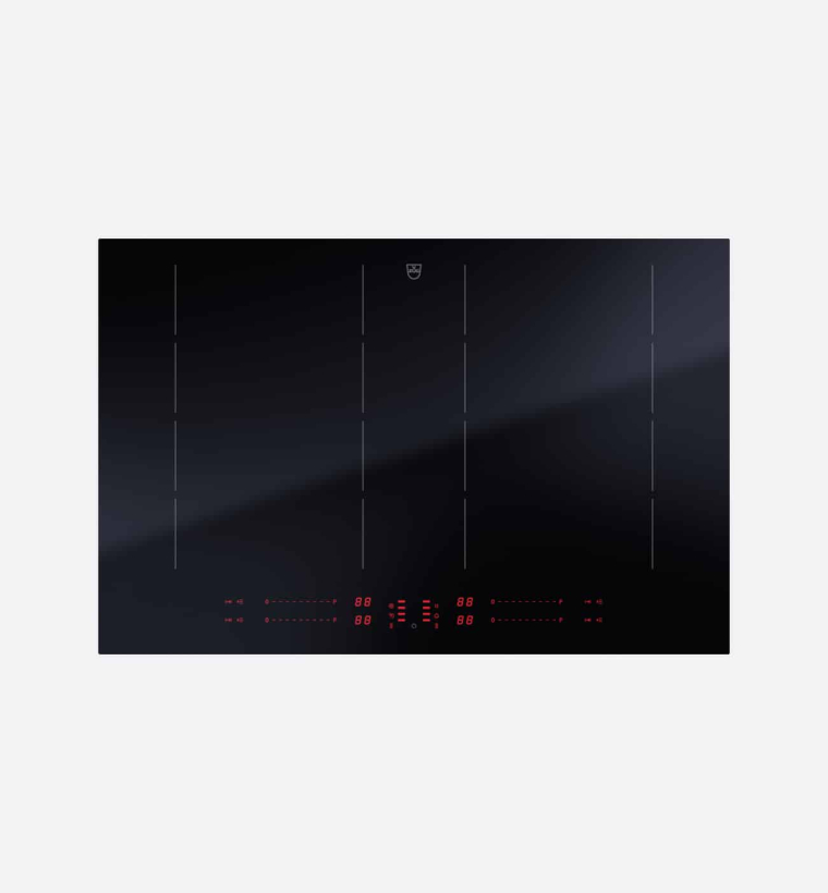 V-Zug V4000 CookTop I804 ZoneFlex 80cm BlackDesign Induction Hob