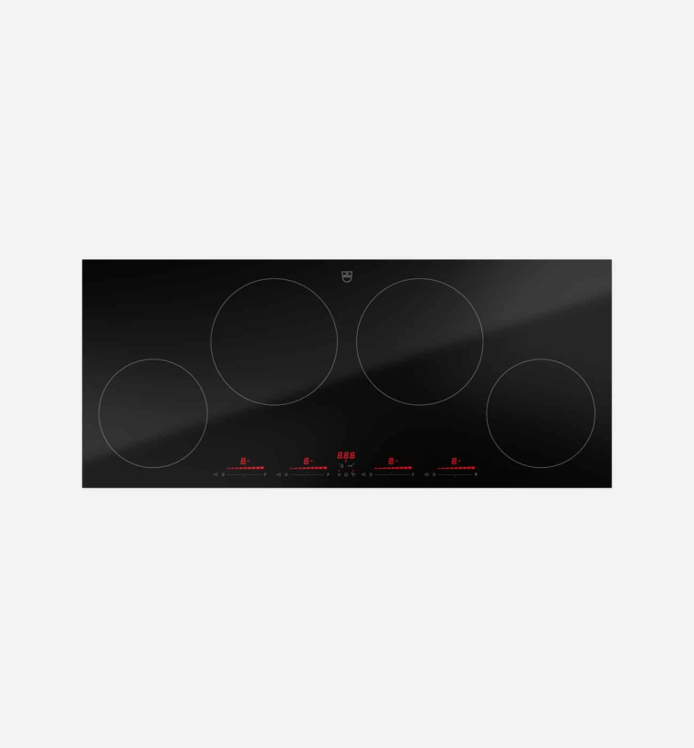 V Zug V4000 I904 Panoramic 90cm Black Induction Hob