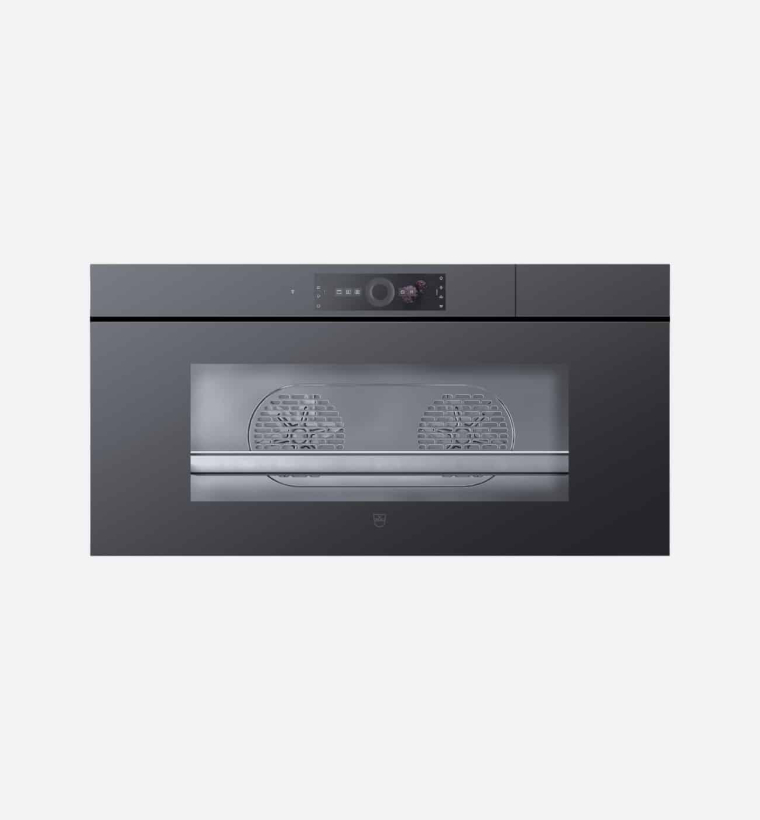 V Zug V6000 CombiSteamer 45L Grand AutoDoor 45cm Black Mirror Glass Steam Oven