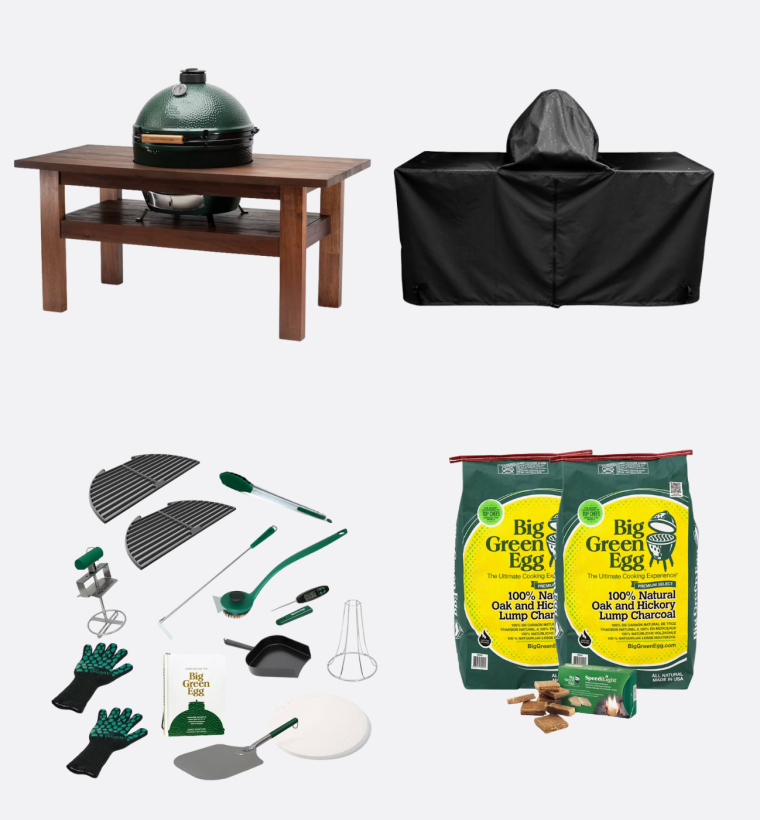 Big Green Egg Extra Large Mahogany Bundle