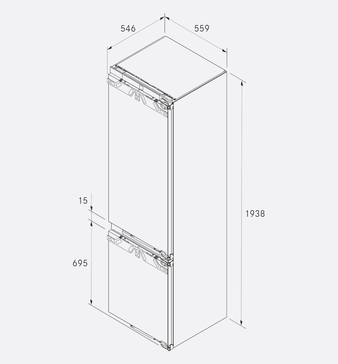 BORA Cool Combi XL C194KG 56cm Built In NoFrost Fridge Freezer Img3 BORA C194KG Cool Combi XL 56cm Built-In Fridge Freezer - Image 3