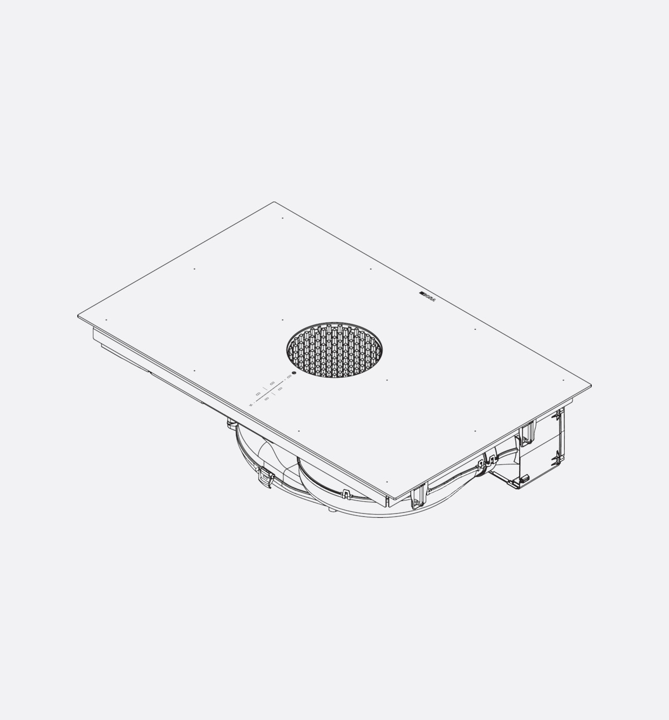 BORA X Pure PUXU2R 83cm Black Venting Induction Hob Img2 BORA PUXU2R X Pure 83cm Rough Black Venting Induction Hob - Recirculated - Image 2