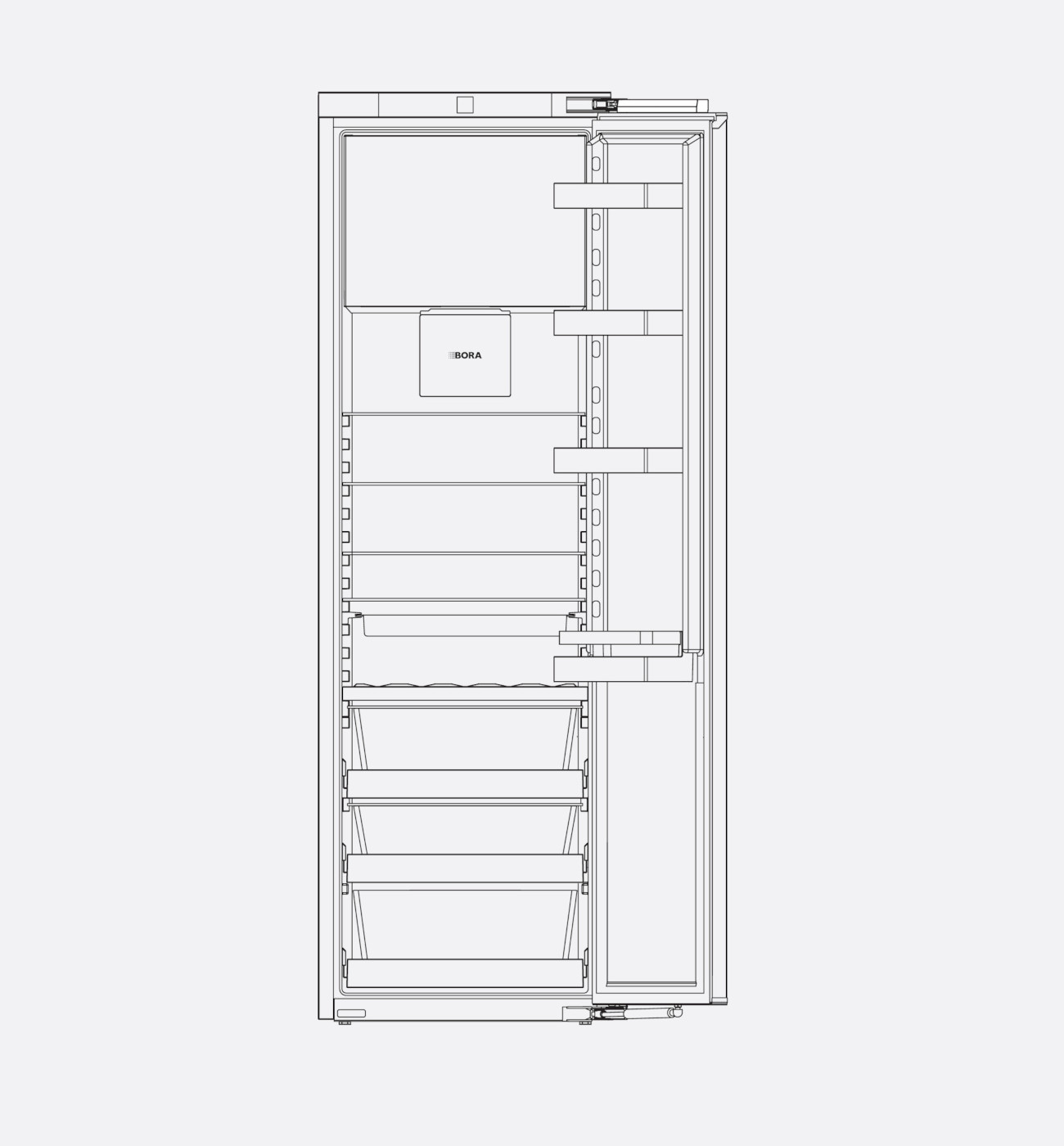 Created With GIMP BORA C178KGFS1 56cm Fully Integrated Fridge Icebox With Fixed Hinge - Image 2