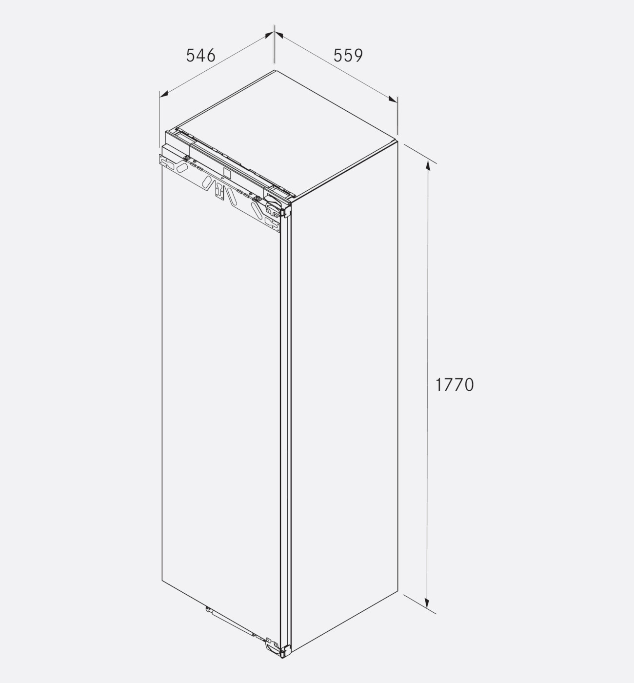 Created With GIMP BORA C178KGFS1 56cm Fully Integrated Fridge Icebox With Fixed Hinge - Image 3