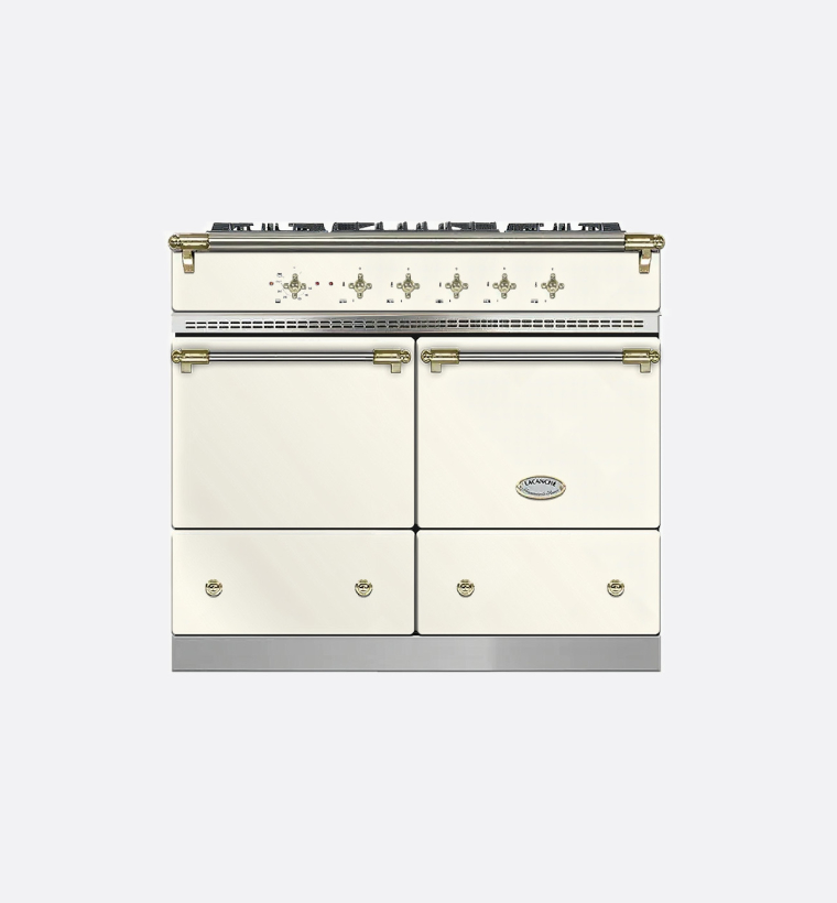 Lacanche LG1052CTIVA 100cm Classic Cluny Ivory & Brass Dual Fuel Range Cooker