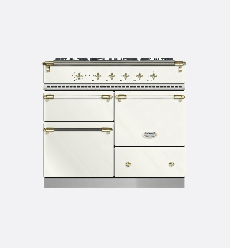 Lacanche LG1053CTCTYB 100cm Classic Macon Chantilly & Brass Dual Fuel Range Cooker