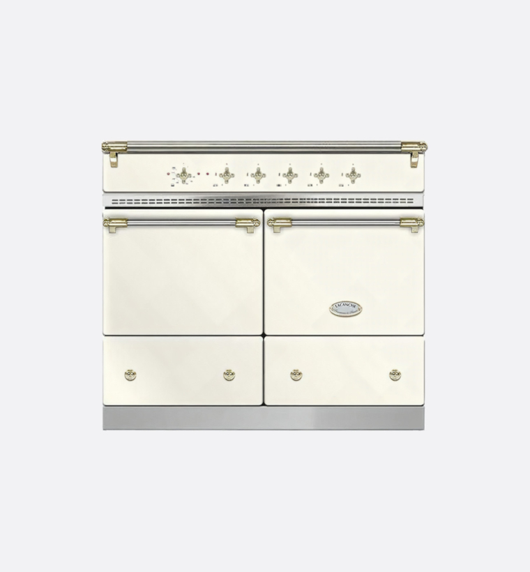 Lacanche LVI1052CTIVA 100cm Classic Cluny Ivory & Brass Induction Range Cooker