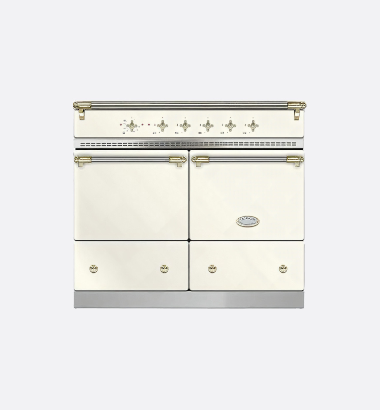 Lacanche LVI1052CTIVA 100cm Classic Cluny Ivory & Brass Induction Range Cooker Lacanche LVI1052CTIVA 100cm Classic Cluny Ivory & Brass Induction Range Cooker